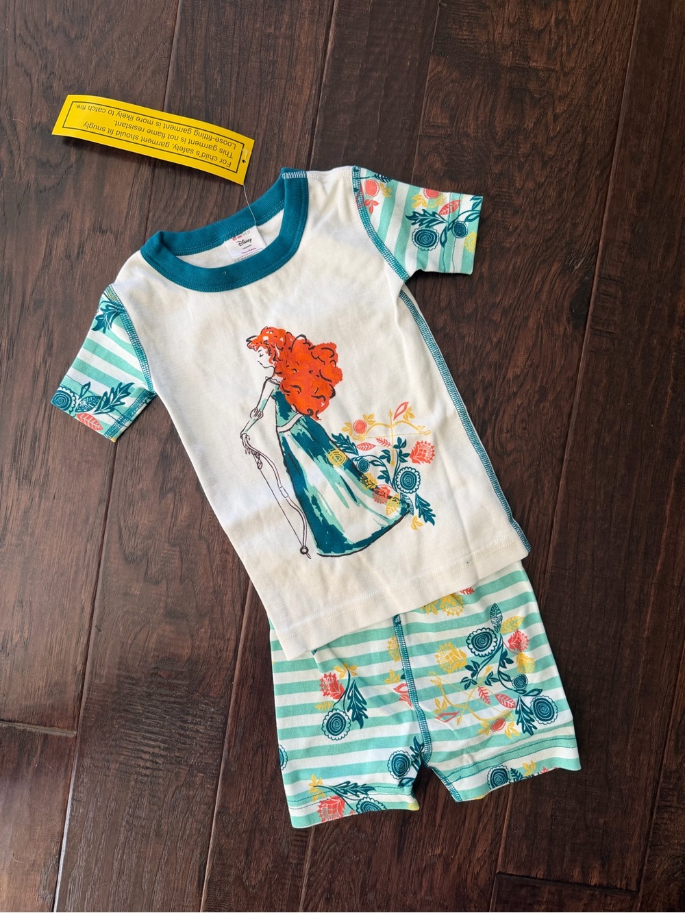 Hanna Andersson Princess Print Short John Pajama Set